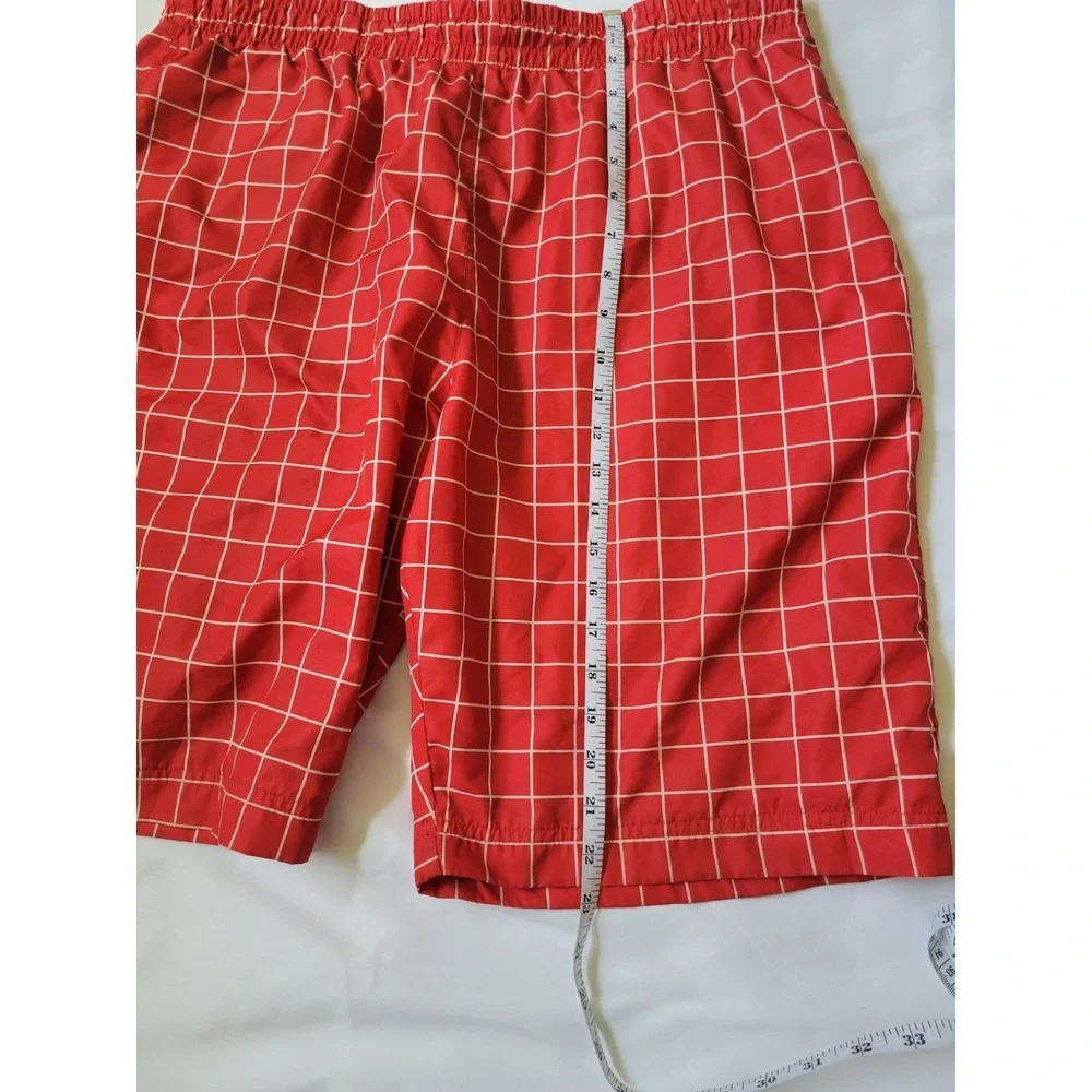 Nike Men's Swim Tunks Shorts  Red & White‎ Size XL